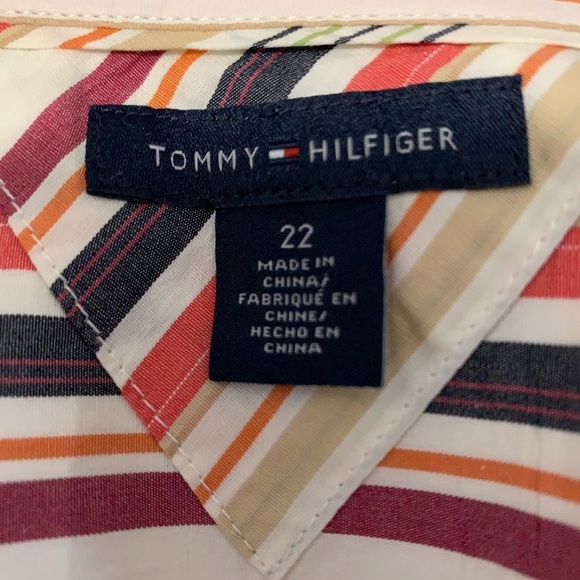 Women’s Plus Size 22 Striped Shirt Tommy Hilfiger Long Sleeve - Picture 12 of 16